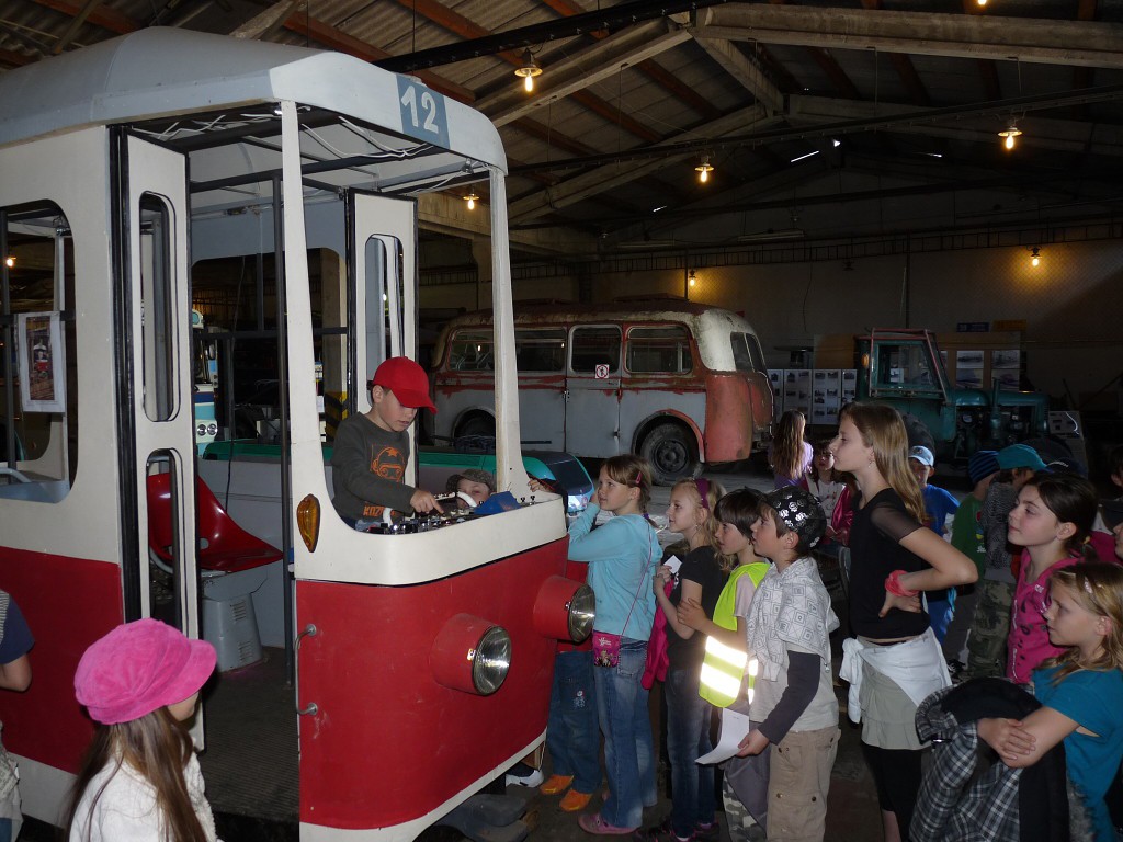 Muzeum dopravy je oblíbené také u školních a předškolních exkurzí. 20.4.2011, Michal Kouba.