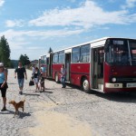 Ikarus 280 zajišťoval okružní pouťovou linku Strašicemi. 9.8.2014, Michal Kouba.
