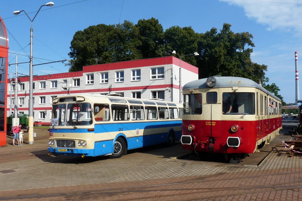 Plzeňská Karosa ŠL 11 v areálu liberecké tramvajové vozovny. 26.8.2017, Michal Kouba.