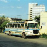 Stav autobusu po zakoupení, autobus zapózoval v Borské ulici. 12.6.2000, Michal Kouba.