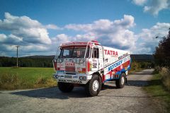 Muzeum dopravy navštívil také kolega veteranista a majitel muzea Tatra 111 v Dobříči, p. Horka. Přijel stylově Tatrou, konkrétně dakarským speciálem 815. 12. 9. 2020, Michal Kouba.